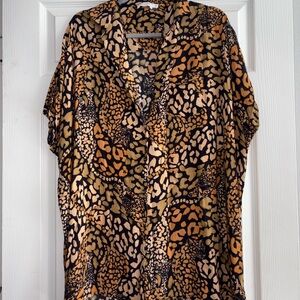 Afeni Oversized Buttondown Cover Up